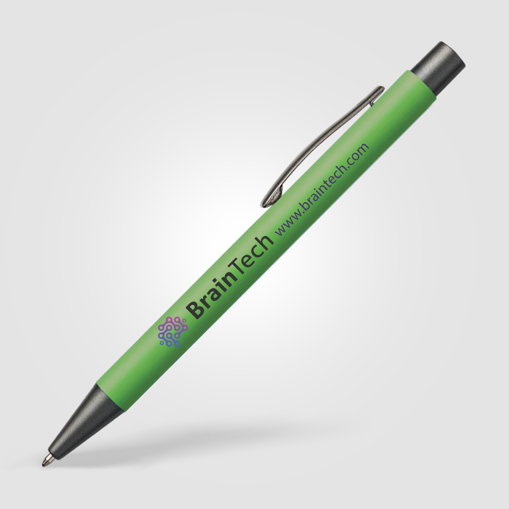 Stylo à bille publicitaire touché gomme Bowie Vert pomme